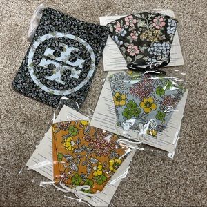 NWT | Tory Burch 3pk Mask with travel pouch